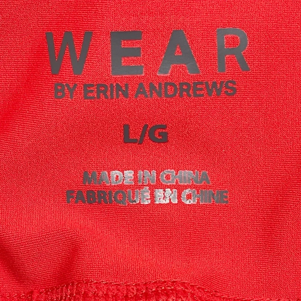 Women's WEAR by Erin Andrews Red Kansas City Chiefs Color Block Leggings Size Lg - Picture 4 of 8